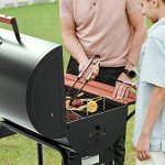 Royal Gourmet 30" Charcoal Grill with Side Table