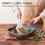 SENSARTE 9.5-Inch Nonstick Grill Pan with Pour Spouts