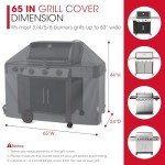 Unicook Heavy Duty BBQ Grill Cover, 65 Inch