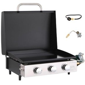 Green Party 22” Portable Tabletop Griddle with Hood