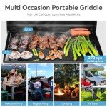 Green Party 22” Portable Tabletop Griddle with Hood