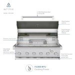 SPIRE 6-Burner Built-In Propane Gas Grill