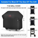 48-Inch Waterproof BBQ Gas Grill Cover for Weber