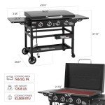Royal Gourmet 4-Burner Propane Gas Griddle