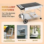 Pizza Oven Grill Cart with Topping Station