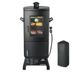 Vertical Propane Smoker with Temperature Control and Cover