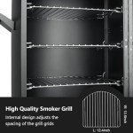 Vertical Propane Smoker with Temperature Control and Cover