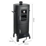 Vertical Propane Smoker with Temperature Control and Cover
