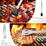 Stainless Steel BBQ Grill Tools Set with Storage