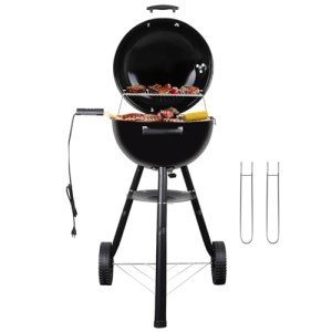 CUKOR 2-in-1 Electric and Charcoal BBQ Grill