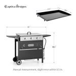 27" 3-Burner Propane Flat Top Griddle Grill