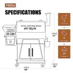 Z GRILLS Wood Pellet Smoker with Insulation, Bronze