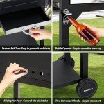 Master Cook Charcoal BBQ Grill with Side Tables