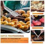34-Piece Heavy Duty BBQ Grill Tool Set