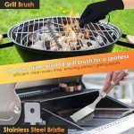 34-Piece Heavy Duty BBQ Grill Tool Set