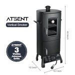 Vertical Propane Smoker with 3 Removable Shelves