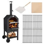 Outvita Wood Fired Outdoor Pizza Oven with Wheels