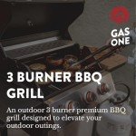 GasOne 3-Burner Stainless Steel Outdoor BBQ Grill