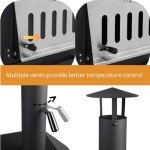 Outvita Wood Fired Outdoor Pizza Oven with Wheels