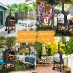 Outvita Wood Fired Outdoor Pizza Oven with Wheels