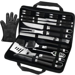 26-Piece Stainless Steel BBQ Grill Tool Set