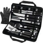 26-Piece Stainless Steel BBQ Grill Tool Set