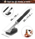 Adjustable Grill Brush and Scraper for Easy Cleaning