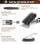 Adjustable Grill Brush and Scraper for Easy Cleaning