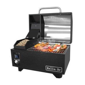Portable Pellet Grill with Digital Control & Meat Probe