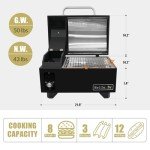 Portable Pellet Grill with Digital Control & Meat Probe