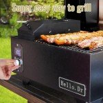 Portable Pellet Grill with Digital Control & Meat Probe