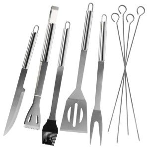 Dr. Camp 9-Piece Stainless Steel BBQ Tool Set