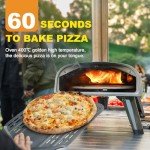 Portable 12" Wood Pellet Pizza Oven for Outdoors