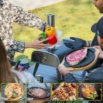 Portable 12" Wood Pellet Pizza Oven for Outdoors