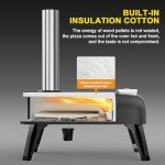 Portable 12" Wood Pellet Pizza Oven for Outdoors