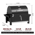 Royal Gourmet CD1519 Portable Tabletop Charcoal Grill