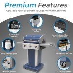 Kenmore 3-Burner Propane BBQ Grill in Azure Blue
