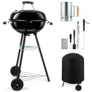 Leonyo 18" Portable Charcoal Grill for Outdoors