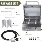 Bestfire Portable 2-Burner Gas Grill for Outdoors