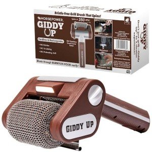 Bristle-Free Spinning Grill Brush with LED Light