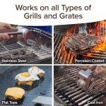 Bristle-Free Spinning Grill Brush with LED Light