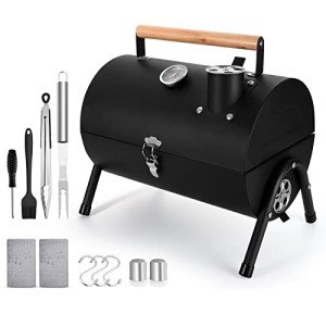 Compact Portable Charcoal Grill Set for Outdoor Fun