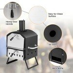 PETSITE Outdoor Wood Pellet Pizza Oven with Stone