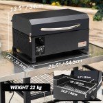 Onlyfire Portable Wood Pellet Grill Smoker, Black