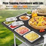 Outdoor Pizza Oven Cart with Topping Station