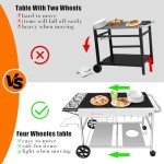 Outdoor Pizza Oven Cart with Topping Station