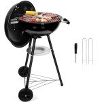HaSteeL 18" Portable Charcoal BBQ Grill with Wheels