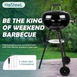 HaSteeL 18" Portable Charcoal BBQ Grill with Wheels