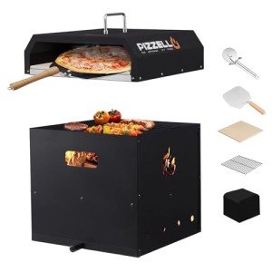 PIZZELLO 4-in-1 Outdoor Wood Fired Pizza Oven