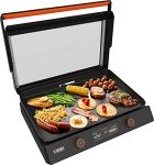 22" Nonstick Electric Griddle with Lid for BBQ